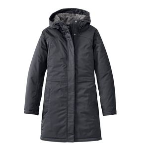 LL Bean Black women's winter warmer coat M petite